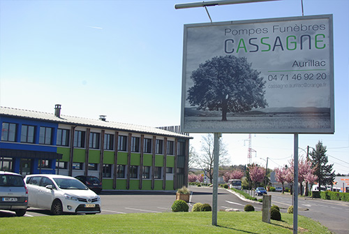 Publicité pompe funèbre - prévoyance obseques aurillac